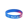 1PC/5PCS Nut Allergy Silicone Rubber Wristband Subsection Color 2 Sizes 4