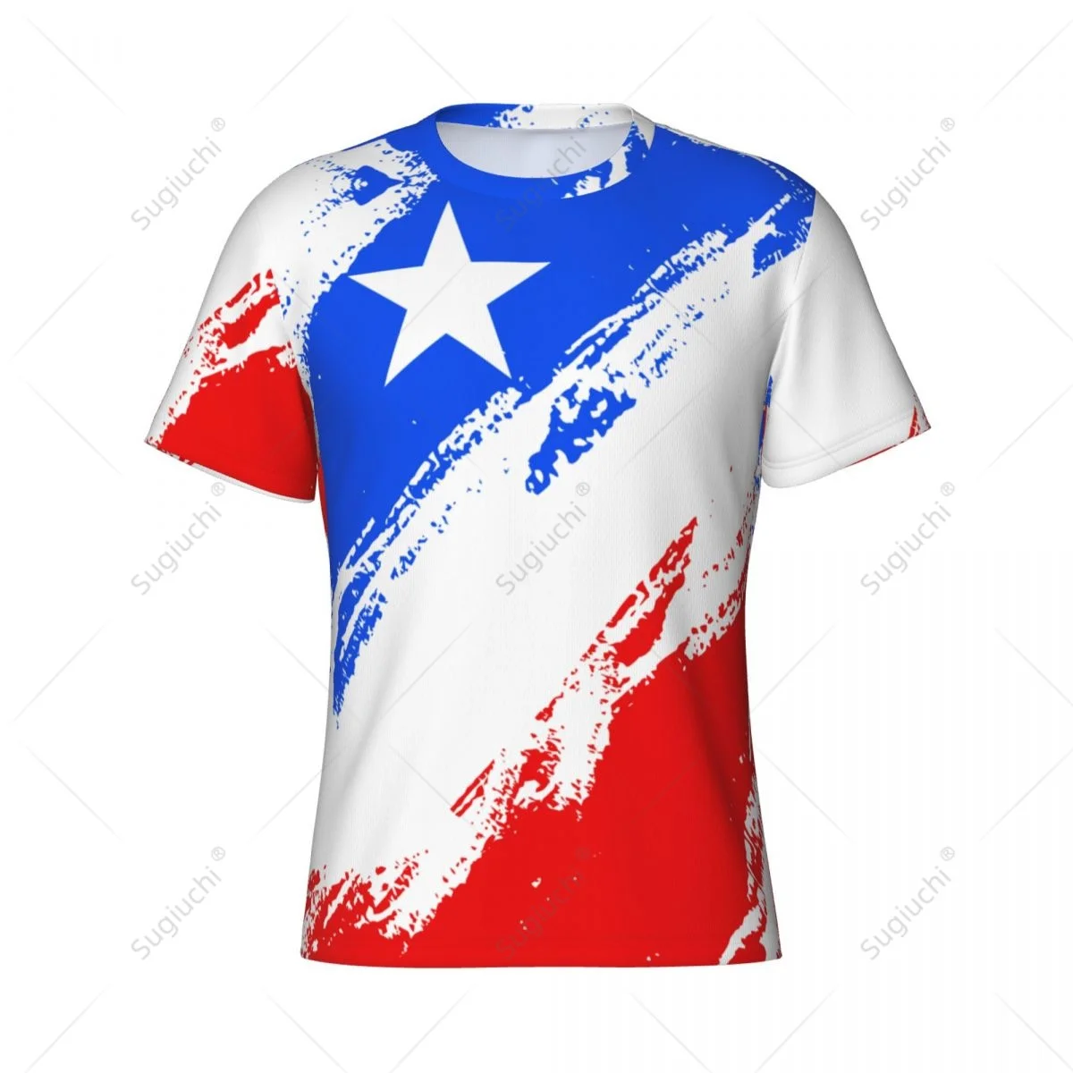 

Custom Name Nunber Puerto Rico Flag Color Men Tight Sports T-shirt Women Tees jersey For Soccer Football Fans