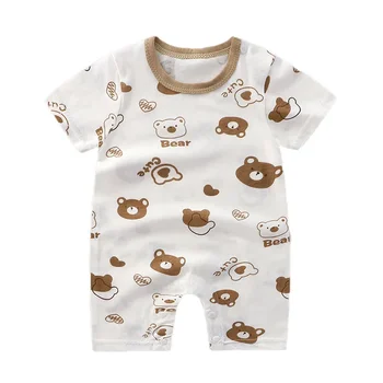Girls Clothes Cotton Short Sleeved Jumpsuit Newborn Baby Boy Clothes Bodysuit For Newborns Summer Romper Baby