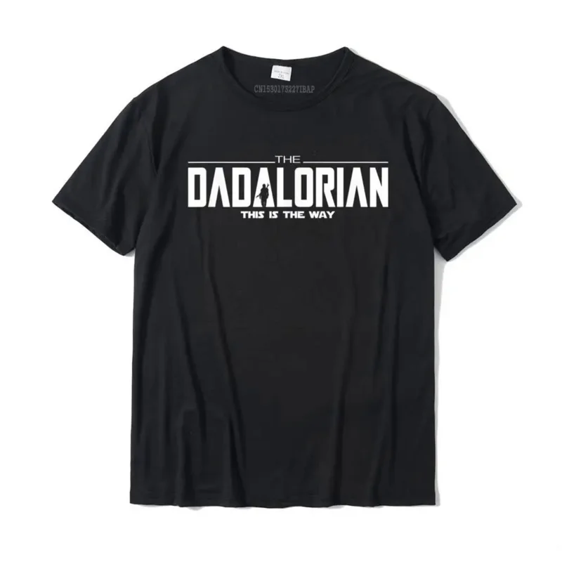 Dadalorian-This is The Way 아빠의 날 티셔츠, 면 가족 티셔츠, 쿠폰용 커스텀