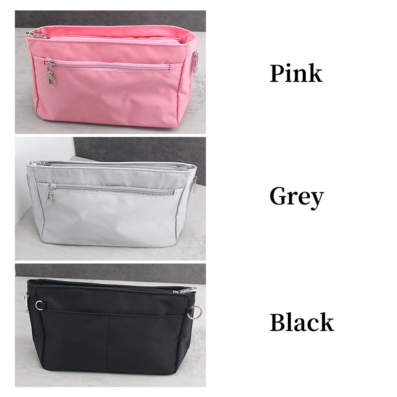 Large Capacity Travel Cosmetic Bag Portable Nylon Makeup Pouch Women Bag Organizer Insert Waterproof Wash Storage