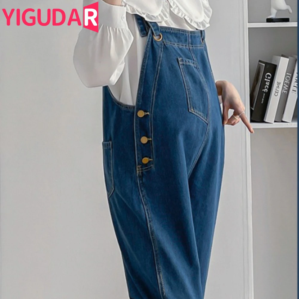 

New Autumn Maternity Denim Jumpsuits clothes For Pregnant Women Retro Jeans pregnancy Overalls Suspender Trousers Bib Pants