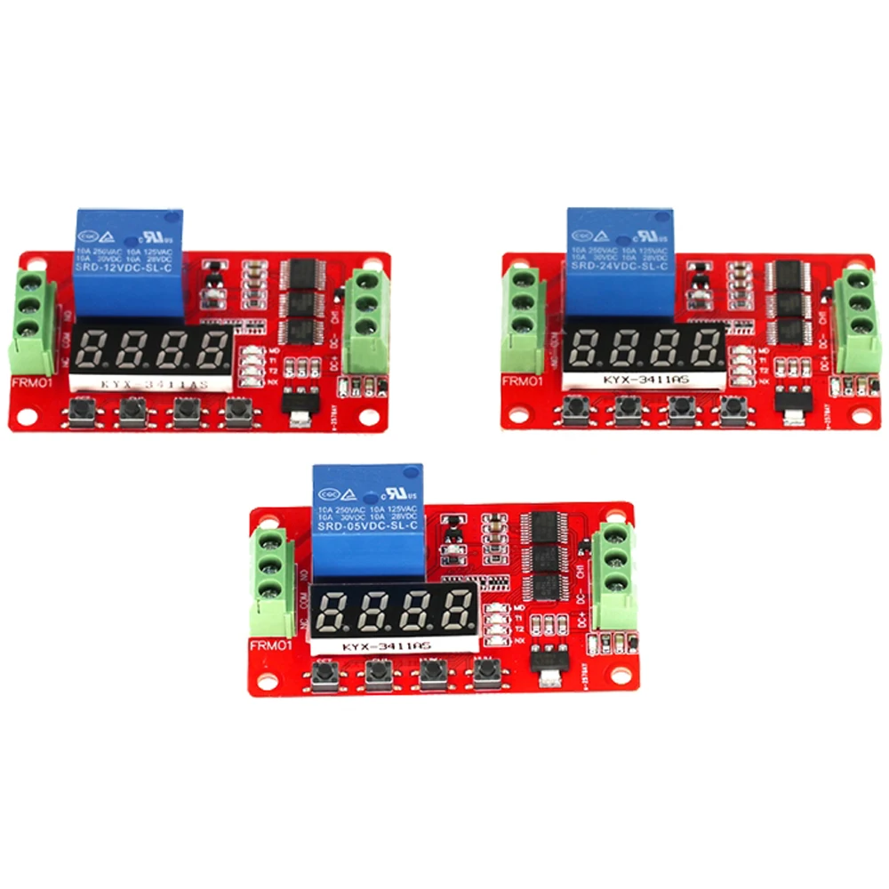 

DC 5V 12V 24V 1 Channel Relay Module FRM01 Multi-function Loop Delay Relay Cycle Timer Switch Self-Locking Timing Relay