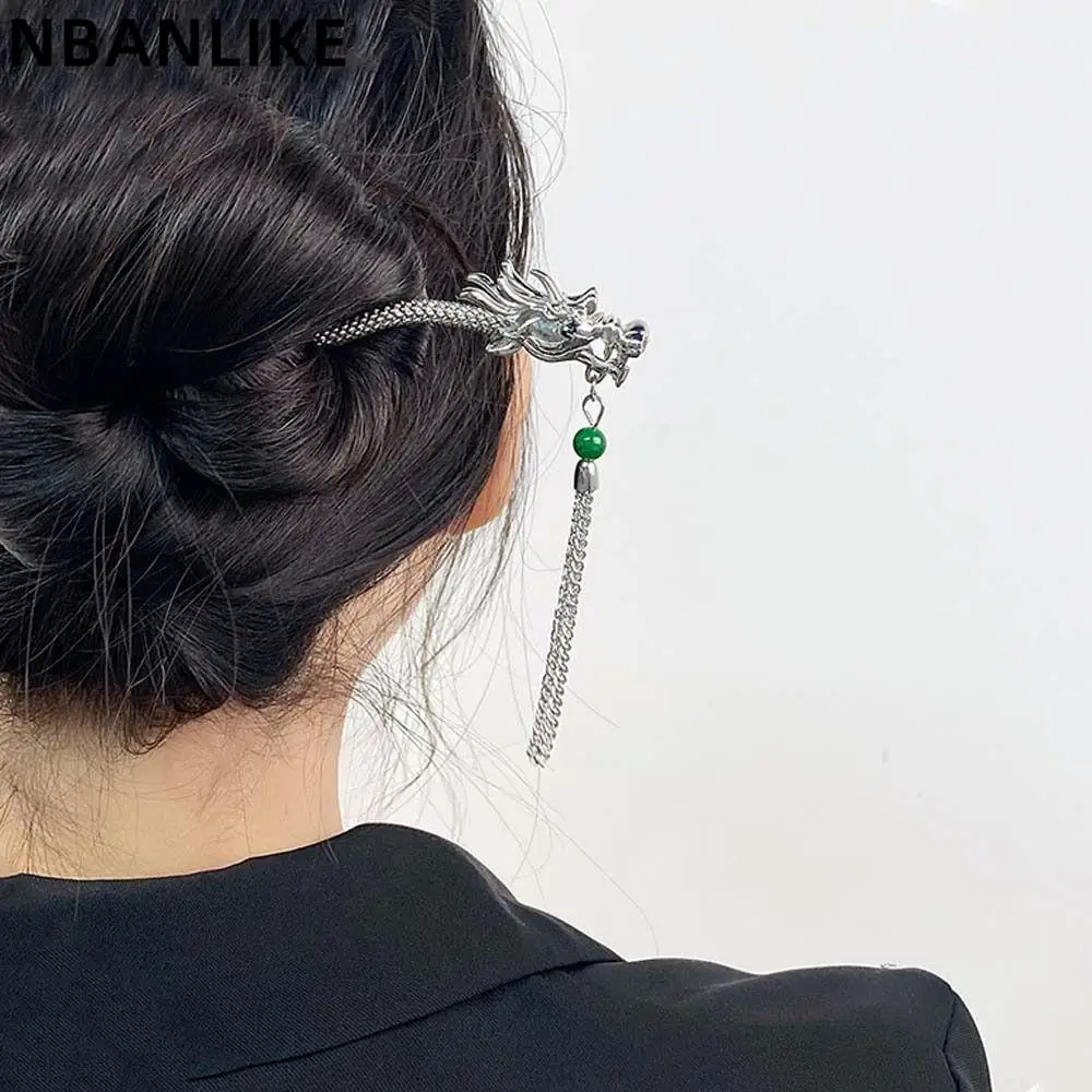 Chinese Style Wave Shape Dragon Hair Stick Retro New Year Hanfu Tassel Hairpin Fashion Hair Accessories sahe data frog retro video game console 2 4gwireless console game stick 4k 10000 gamesportable dendy game console for tv