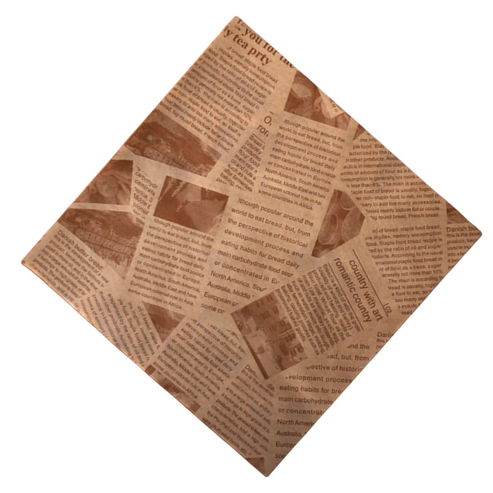 

100 Sheets Paper Sandwich Paper Liners English Newspapers Print Food Basket Liners for Wrapping Bread and Sandwiches