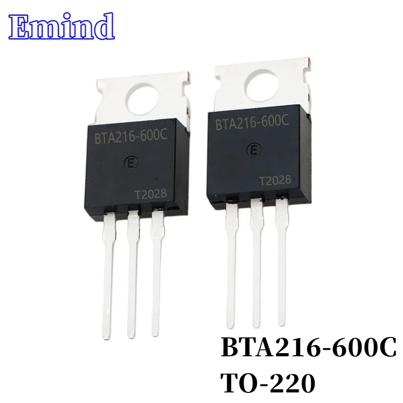 

5Pcs BTA216-600C BTA216 Thyristor TO-220 16A/600V DIP Triac Large Chip