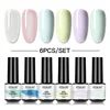 ROSALIND Purple Cat Eye Nail Gel Polish Semi Permanent Hybrid Varnish Kit Manicure Need Base Top Nail Art Nail Gel Polish Set 1