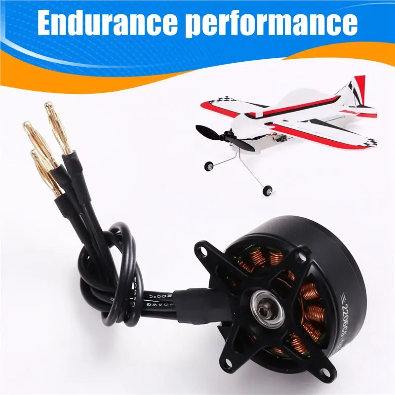 【기념일 세일】2206 메탈 블랙 1450KV 20A 어댑터 ESC RC 브러시리스 모터(라디오링크 A560 고정 날개 교체용)