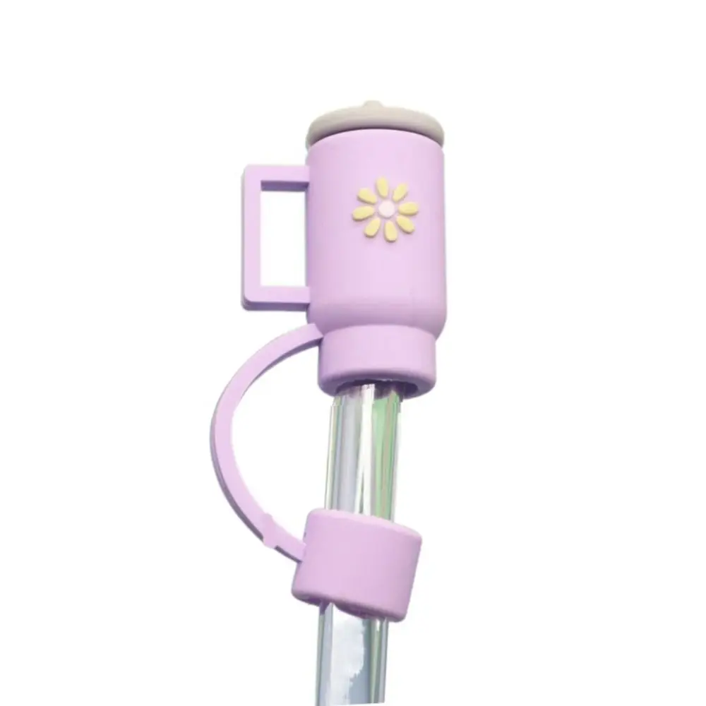 Straw Covers Cap Silicone Reusable Cup Shaped Straw Toppers Straw Plug for Stanley 30&40 Oz Tumbler Creative Cute Cup Accessory