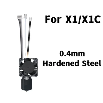 Kit Hotend Original Série X1/P1 com Bico de Aço Temperado 0.2/0.4/0.6/0.8mm para Impressoras 3D Bambu Lab X1C X1 P1P P1S 3