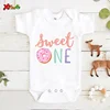 Baby Girl Onesie Sweet One Custom Name Bodysuit Clothes Newborn Outfits New Born First Birthday Toddler Designer Infant Clothes 2