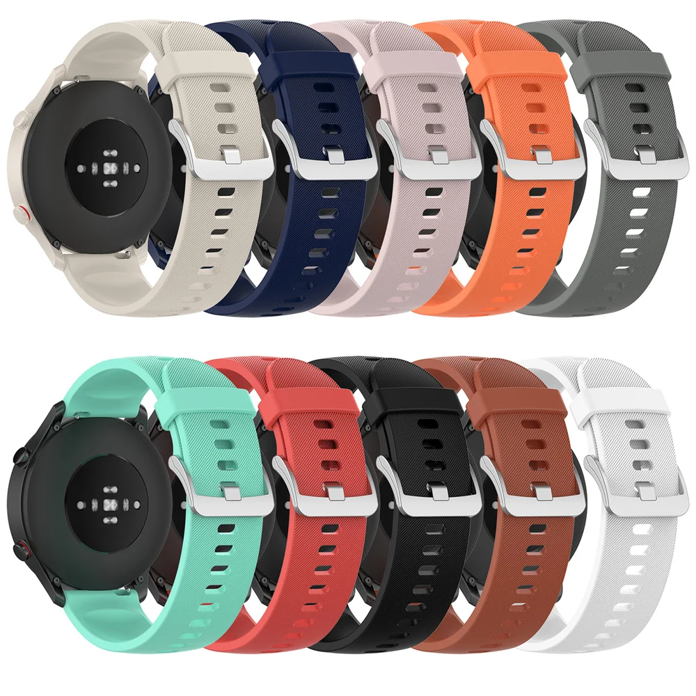 

22mm Watch Strap for Mi Watch Color2/Sport/Color Silicone Band Bracelet Samsung/Huawei Watches Watchband Wristband
