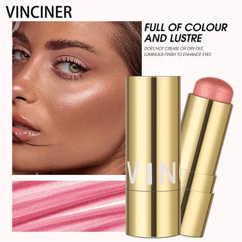 VINCINER 12 Color Highlight Stick Shimmer Texture Lasting Brighten Skin Tone Fashion Multi-function Makeup Stick Blush Eyeshadow