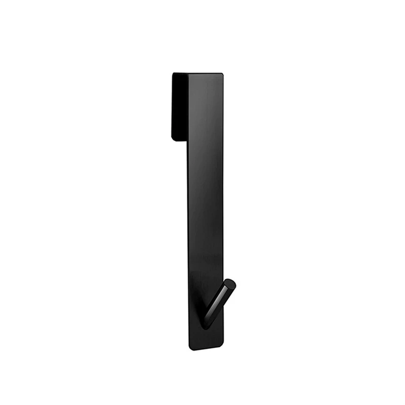 Bathroom Shower Door Hook Over Glass Towel Cloth Rack Holder Stainless Steel Cabinet Door Hook Rust-proof Punch-free Decor