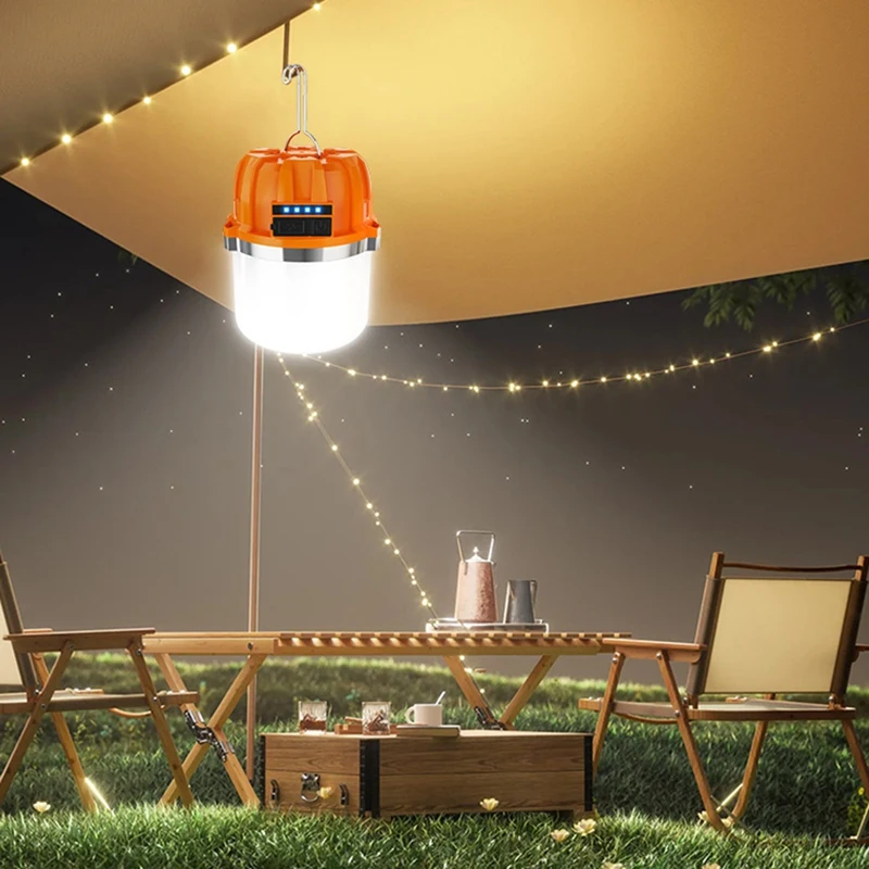 ABPP-USB Rechargeable LED Camping Lights Outdoor Camping BBQ Tents Hanging Lantern Emergency Power Bank