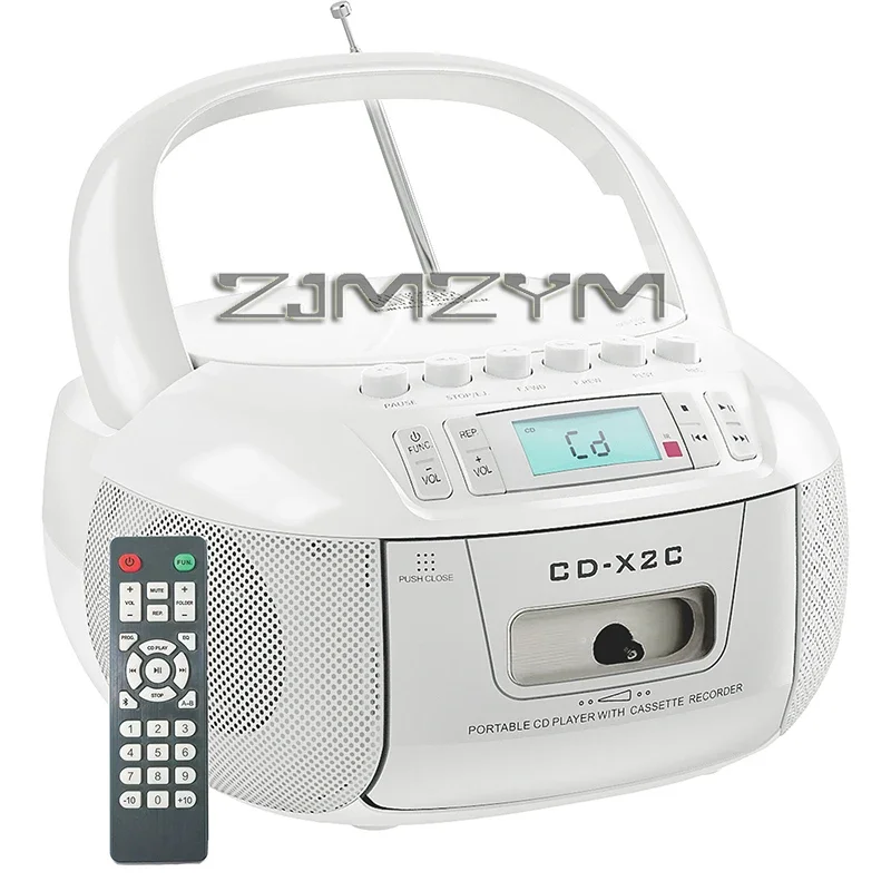 Portable-CD-Player-Bluetooth-Speaker-CD-Tape-Player-Boombox-Cassette ...