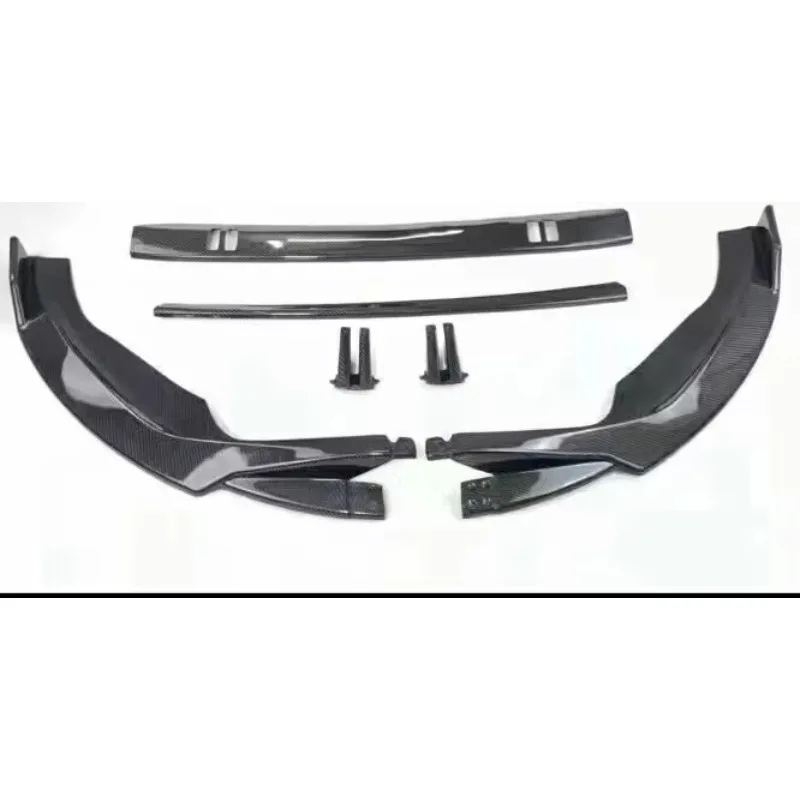아우디 A5 S5 B9.5 2020-2024용 카본 파이버 프론트 범퍼 립 블랙 (A5 S5 프론트 범퍼 립 스포일러 스플리터)