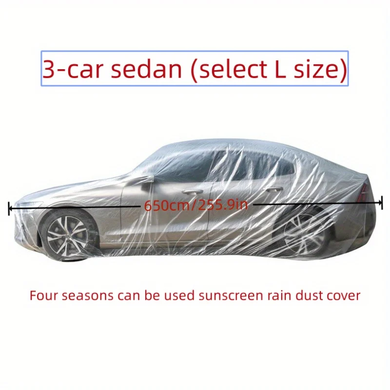 Premium Disposable Car Cover - Complete Protection from Sun, Rain, and Dust