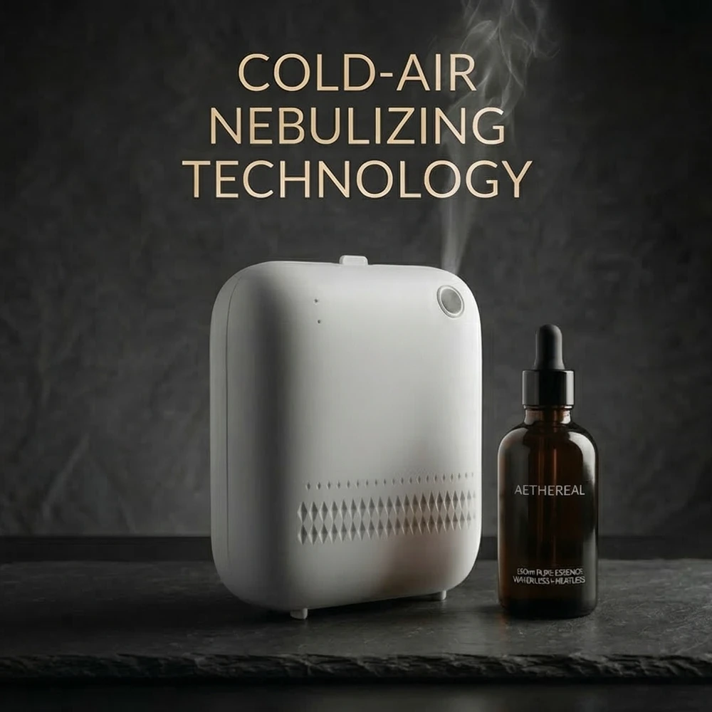 Smart Bluetooth Waterless Essential Oil Diffuser 150ml Wall-Mounted Aroma Scent Machine For Home Hotel Commercial Type-C_voghion.com