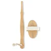 Natural Bristles Long Wooden Handle Dry Skin Exfoliating Shower Brush Back Scrubber Detachable Body Massage Cleaning Accessories 5