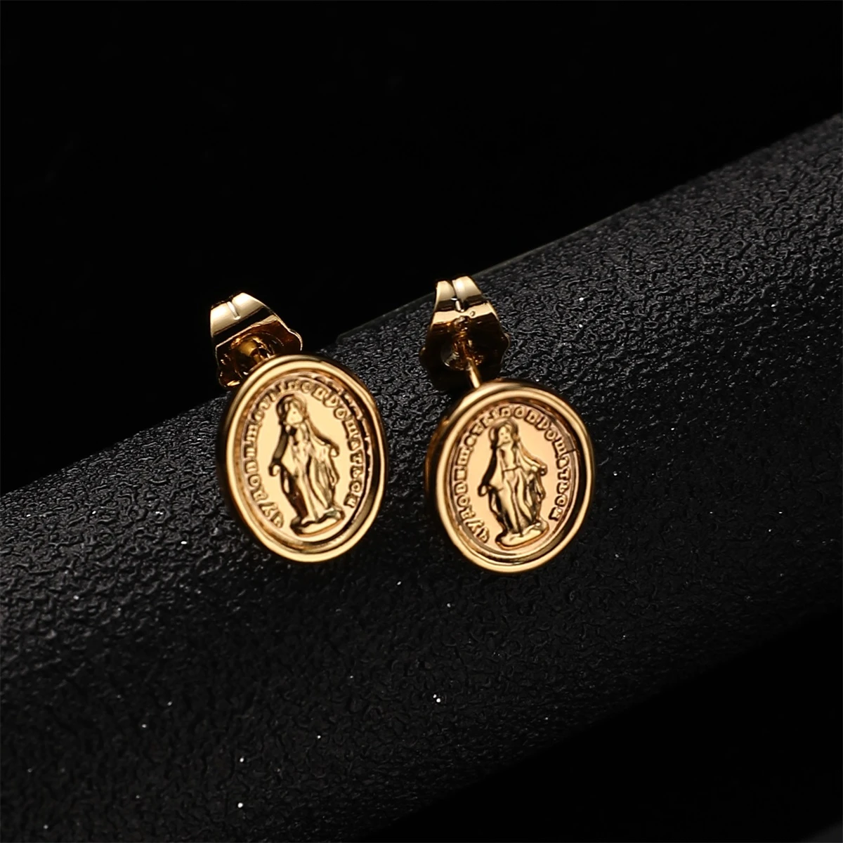 Boucle D Oreille Savoyarde Sainte Marie De La Mer Petites boucles d'oreilles en or de la vierge marie, bijoux religieux,  tendance, pour femmes | AliExpress