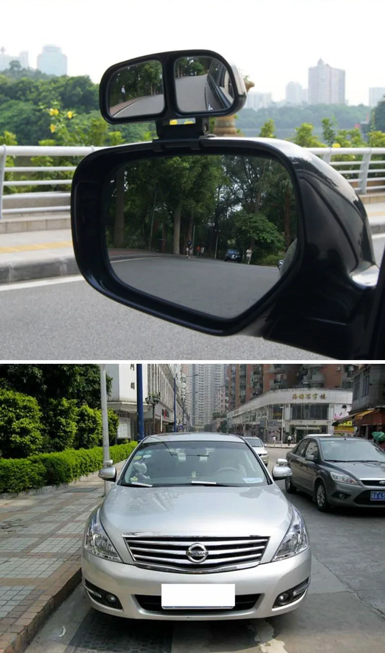 YASOKRO Auto-Rückspiegel, 360 Grad verstellbar, Auto-Totwinkelspiegel, konvexer Weitwinkelspiegel, Doppelspiegel – Detail 13