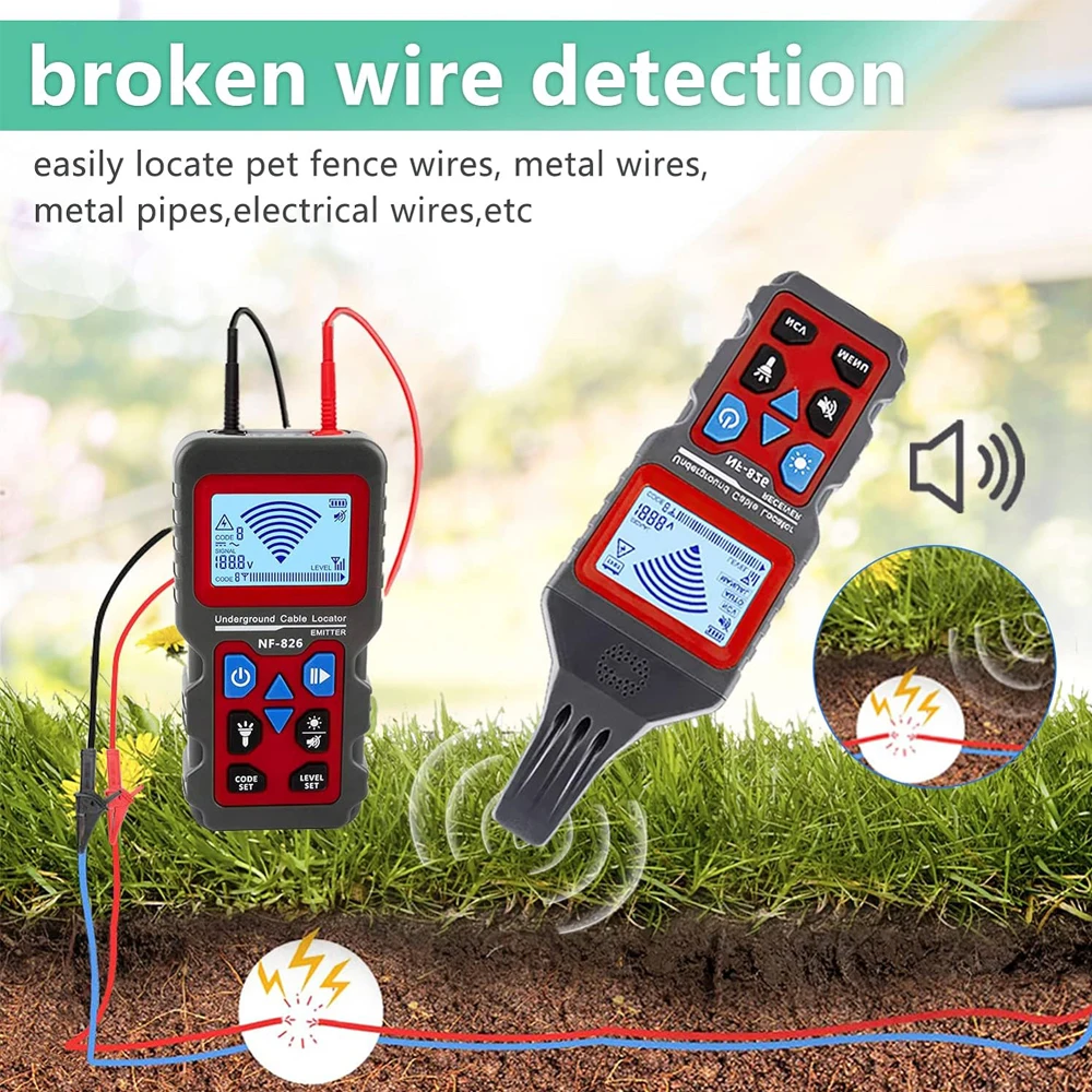 Noyafa NF-826 podzemní kabel tester anti porucha kabel stopař high&low elektrické napětí kabel lokátor podzemní dýmka detektor