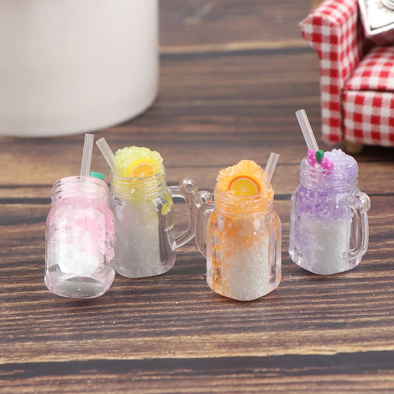 

1PC Cute 1/12 Scale Mini Shaved ice Mug Cups Miniature Dollhouse Mugs Drinks for Doll House Kitchen Toy