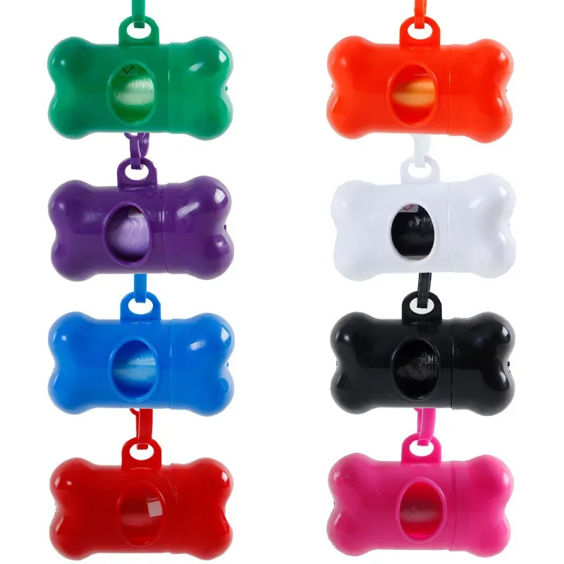 Pet Waste Bag Dispenser for Dog Waste Bag Holder Plastic Garbage Dispenser Carrier Case Dog Pet 1 Roll Poop Bags