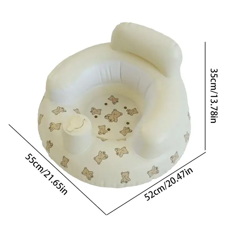 Inflatable Seat For Babies Blow Up Floor Toddler Seat Built-in Air Pump Blow Up Floor Chair For Beach Bed Grass Home Bathroom