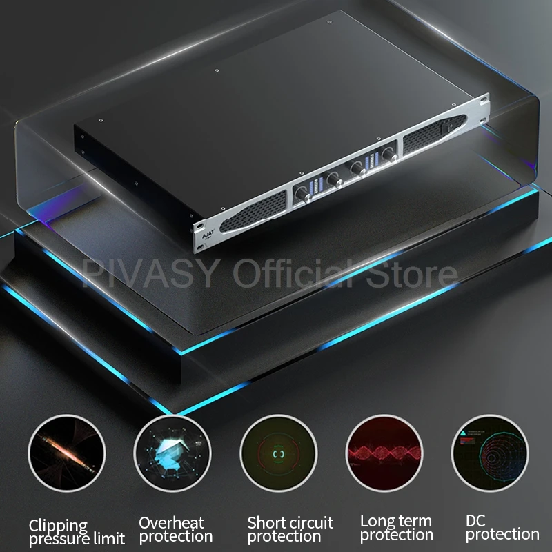 750-2000W*2 High Power Professional Sound Amplifier 2/4 Channel Hifi Digital Subwoofer Amplifier Stage KTVHome Audio audio mixer audio equalizer audio switcher audio input gear set