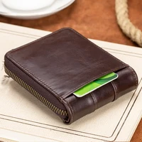 Cartera de cuero multifuncional RFID para hombre, bolso de almacenamiento, tarjetero - Imagen 6