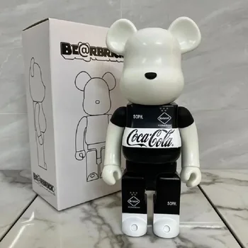 BE @ RBRICK 트렌디 장난감 400% PVC 애니메이션 액션 피규어, 귀여운 방 장식품, 홈 장식 베어브릭 곰 모델 비닐 인형, 28cm