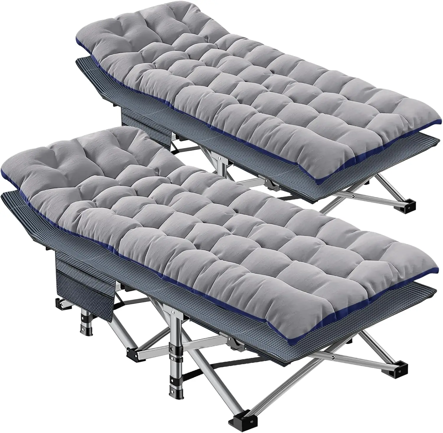 Folding Camping Cots for Adults Heavy Duty Cot with Mattress, Portable Sleeping Cot Folding Outdoor Bed with Carry Bag, Folding