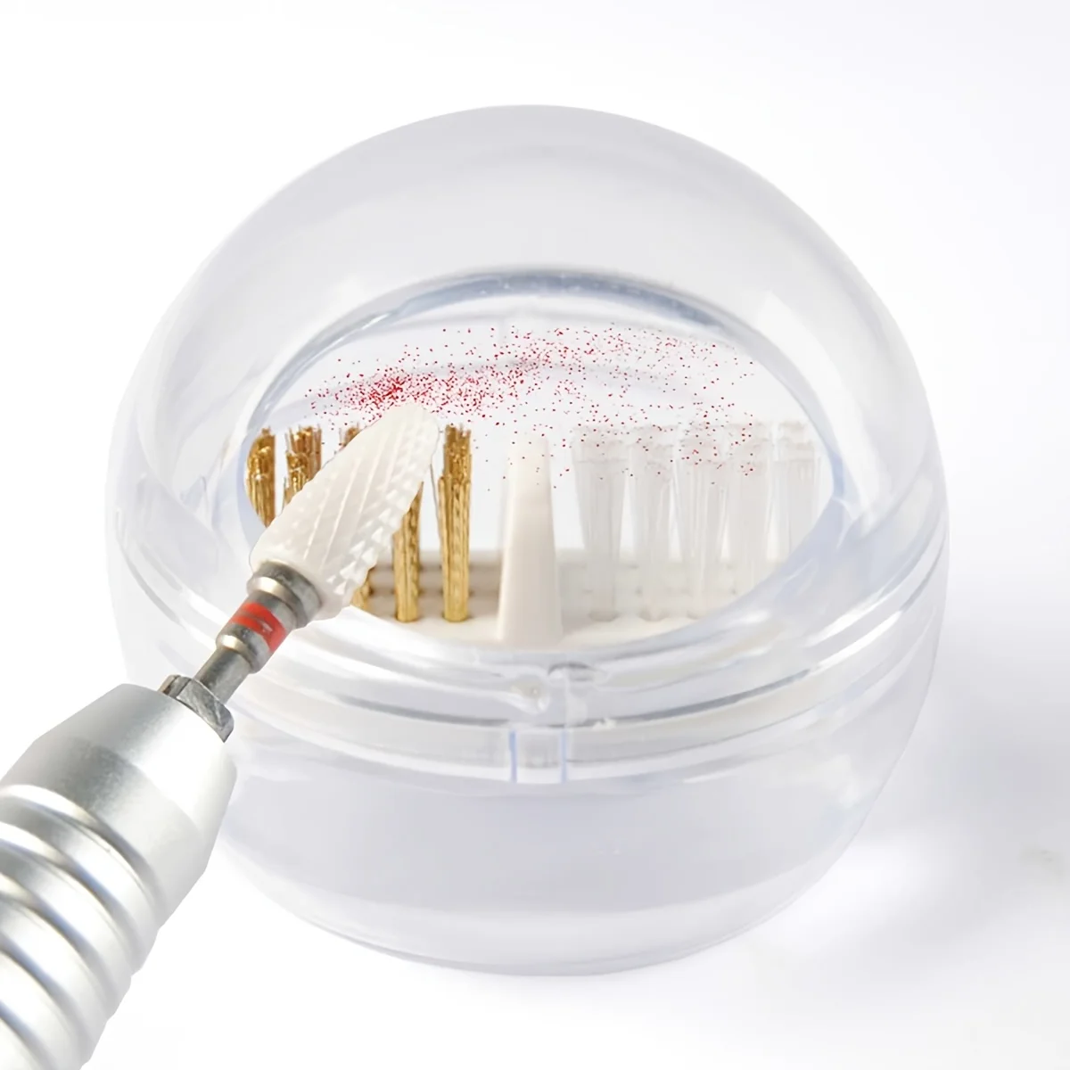 Nail Drill Bit Cleaning Brush Copper Wire Remove Dust Cleaning Case Soft Hard Drill Grinding Head Brush Cleaner Nail Art Tools - 5