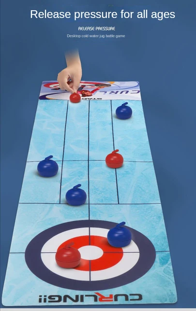 Indoor Desktop Mini Curling Sport Game For Family Parent-child Interaction,  Intellectual Development, Table Game Set