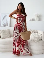 Women Casual Shirt Dress V-Neck Irregular Print Slit Midi Dress Summer Fashion Elegant Beach Vacation Female Clothing - Image 5