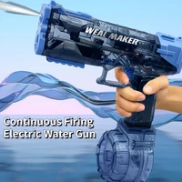 Children Continuous Firing Electric Water Gun Toys Kids Transparent Bursts High-pressure Strong Automatic Water Spray Guns Gifts 1