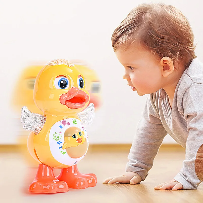 New Electric Dancing Duck Children's Music Light Educational Electronic Pet Toy Can Walk and Blink Children's Birthday Gift 3
