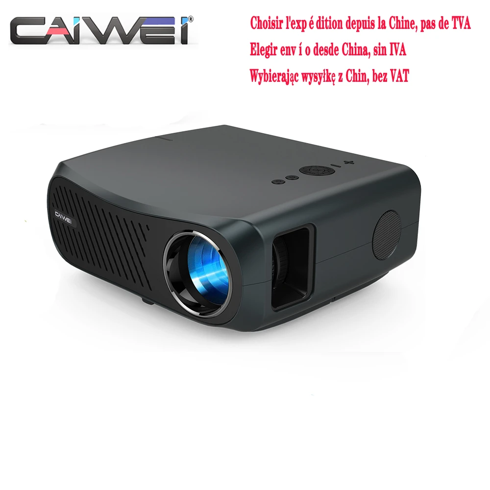 CAIWEI A12AB Led Projector 1080P Native Resolution Wireless Airplay Manual Keystone Correction Smart Projector Home Theater