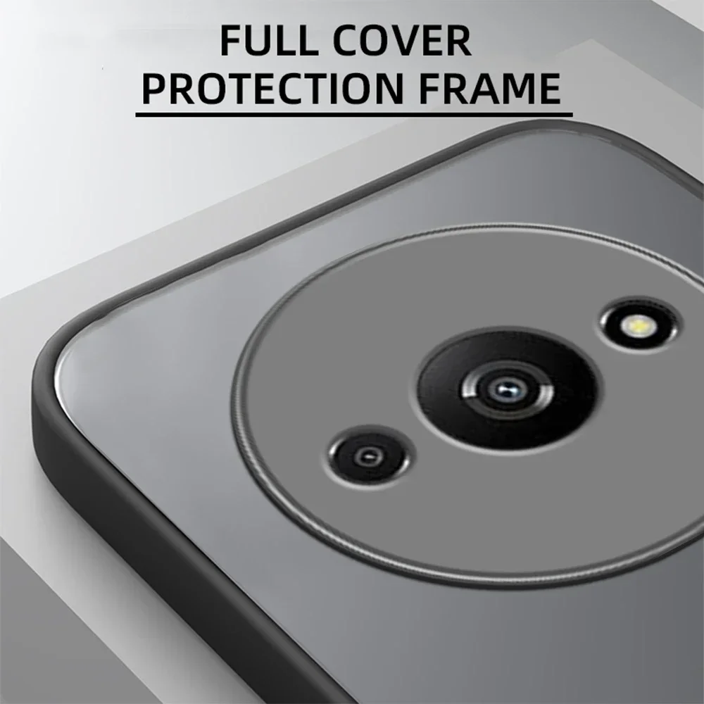 Shockproof Armor Matte Case with Soft TPU Bumper and Clear Hard Cover