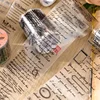 1Roll Tape Transparent Seal Simple Basic Collage Fastener Time Book Draft Series Vintage English Supplies Scrapbook 50MM*2M 4