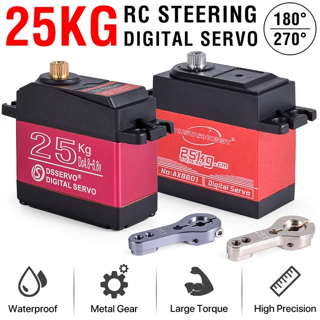 JX – servomoteur PDI-HV5932MG à grand couple, 30KG, moteur numérique à 180  °, haute tension pour voiture RC, bateau, accessoires de Robot - AliExpress