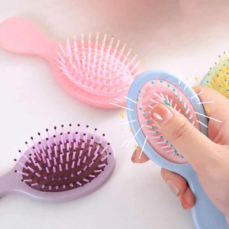 

Mini Soft Bristles For Women Baby Girls Kids Wet Hair Brush Hair Combs Small Pocket Travel Hair Brush Hair Combs Toddler