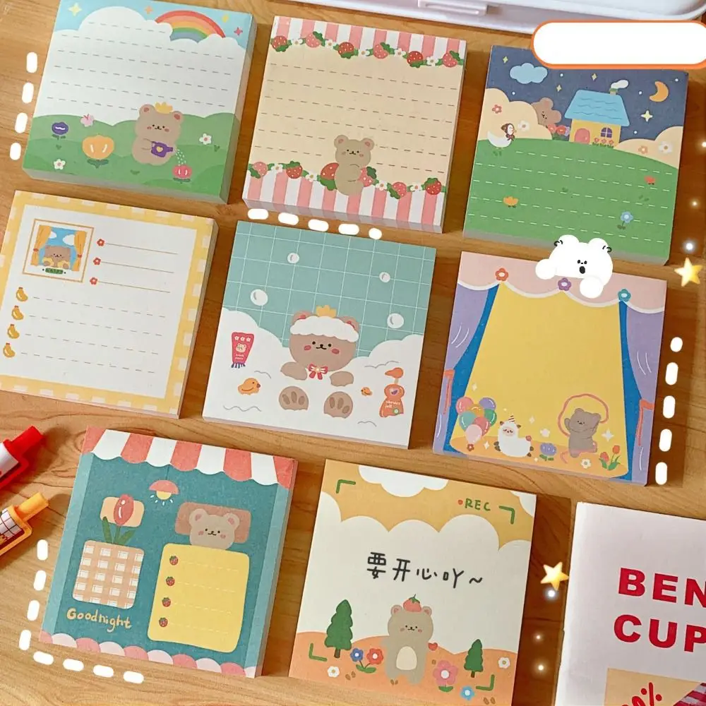 

100 Sheets Sweet Bear Memo Note Pads Paper Daily To Do It Check List School Stationery