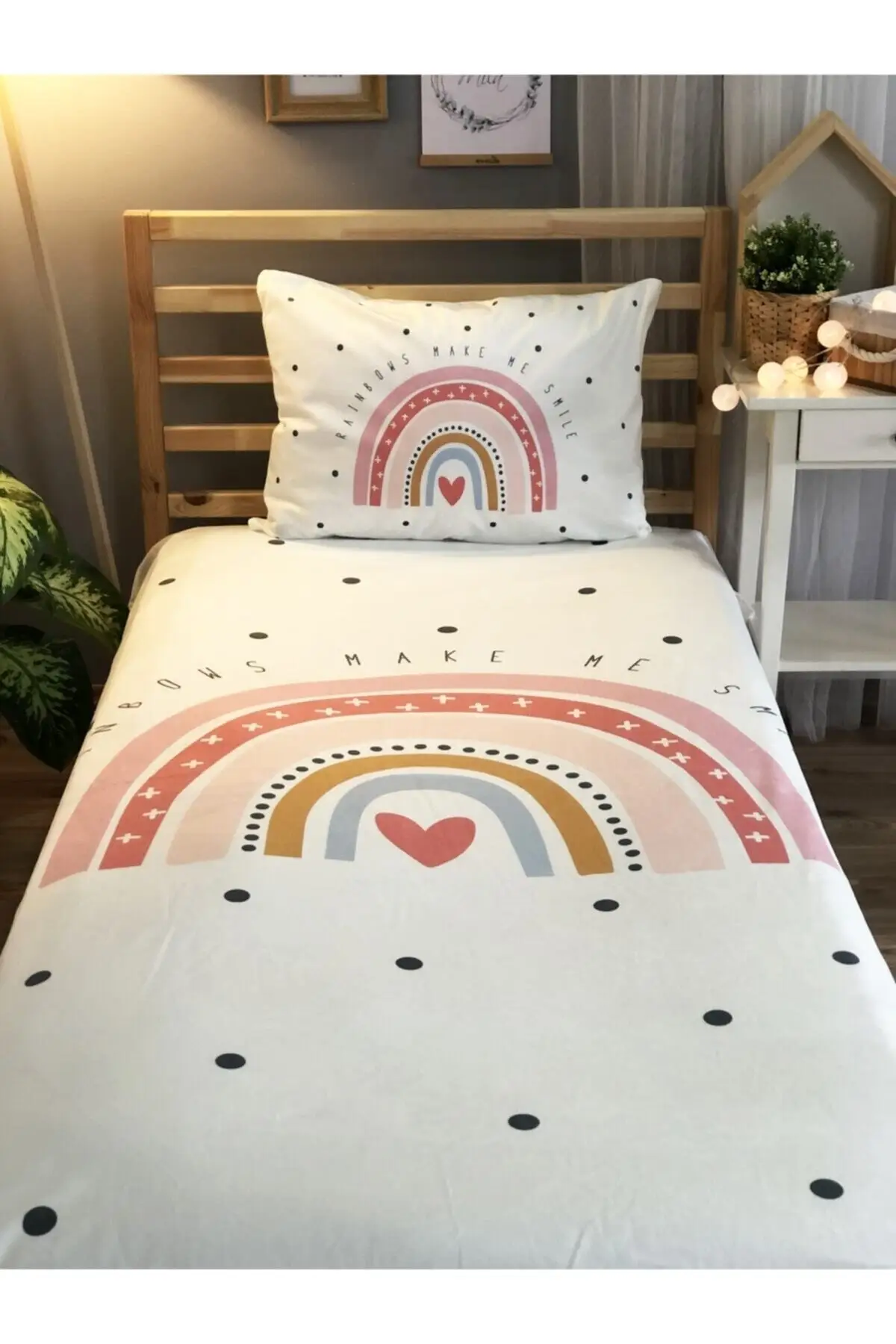 

Colorful Rainbow Decorations Cover 37 Polycotton 140x220 White Baby & Kids Bed Linen Home Textile