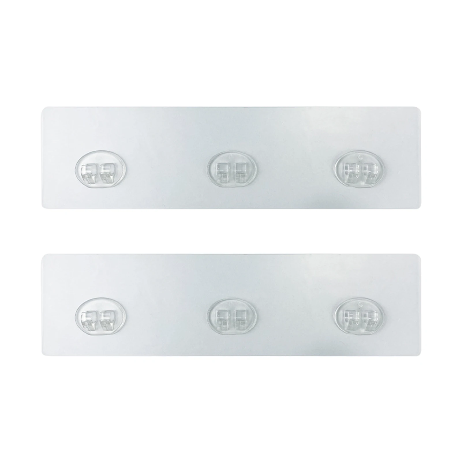 

2pcs Shower Caddy Adhesive Waterproof No Drilling Strong Stick Rectangle Storage Shelf Soap Holder Transparent Wall Hooks