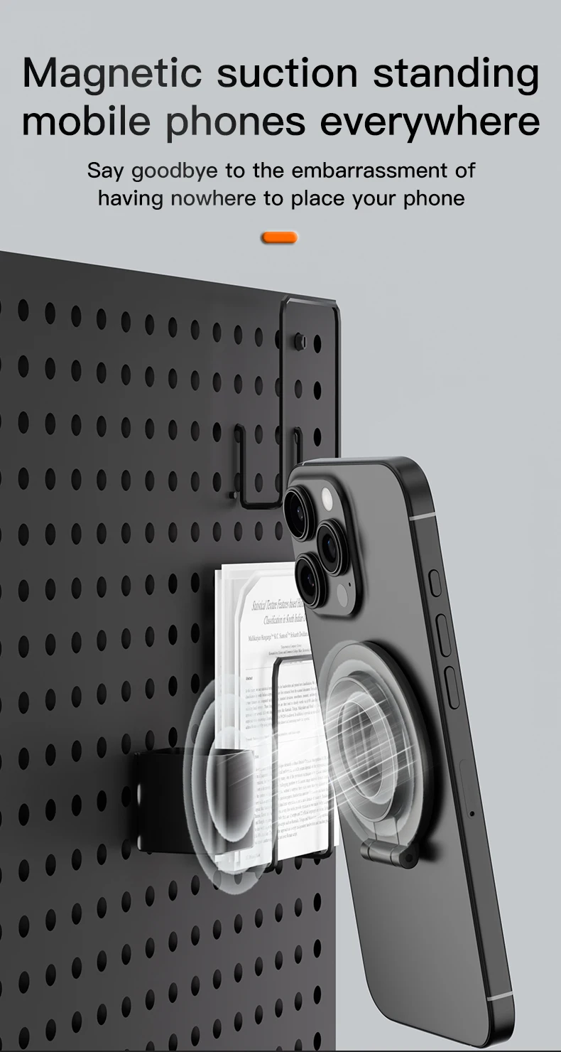 Für Magsafe Faltbare Doppelseitige Magnetische Telefon Halter Für iPhone Xiaomi Universal Klapp Auto Halter Magnetische Smartphone Ständer – Detail 9