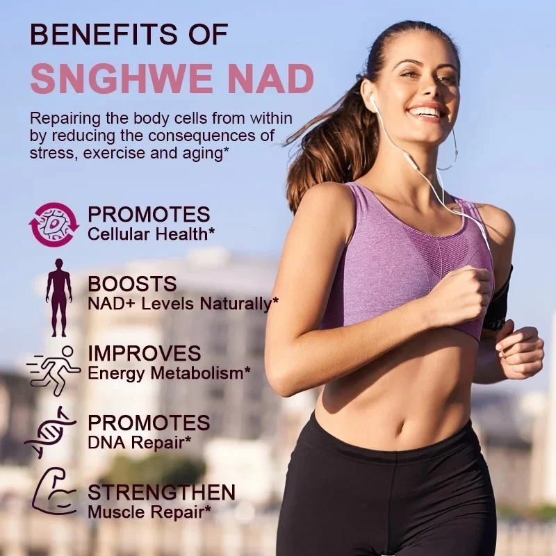 Antiaging Cell Booster NAD+ Booster with Nicotinamide Riboside for Natural Energy & Cellular Regeneration anti aging cell booster