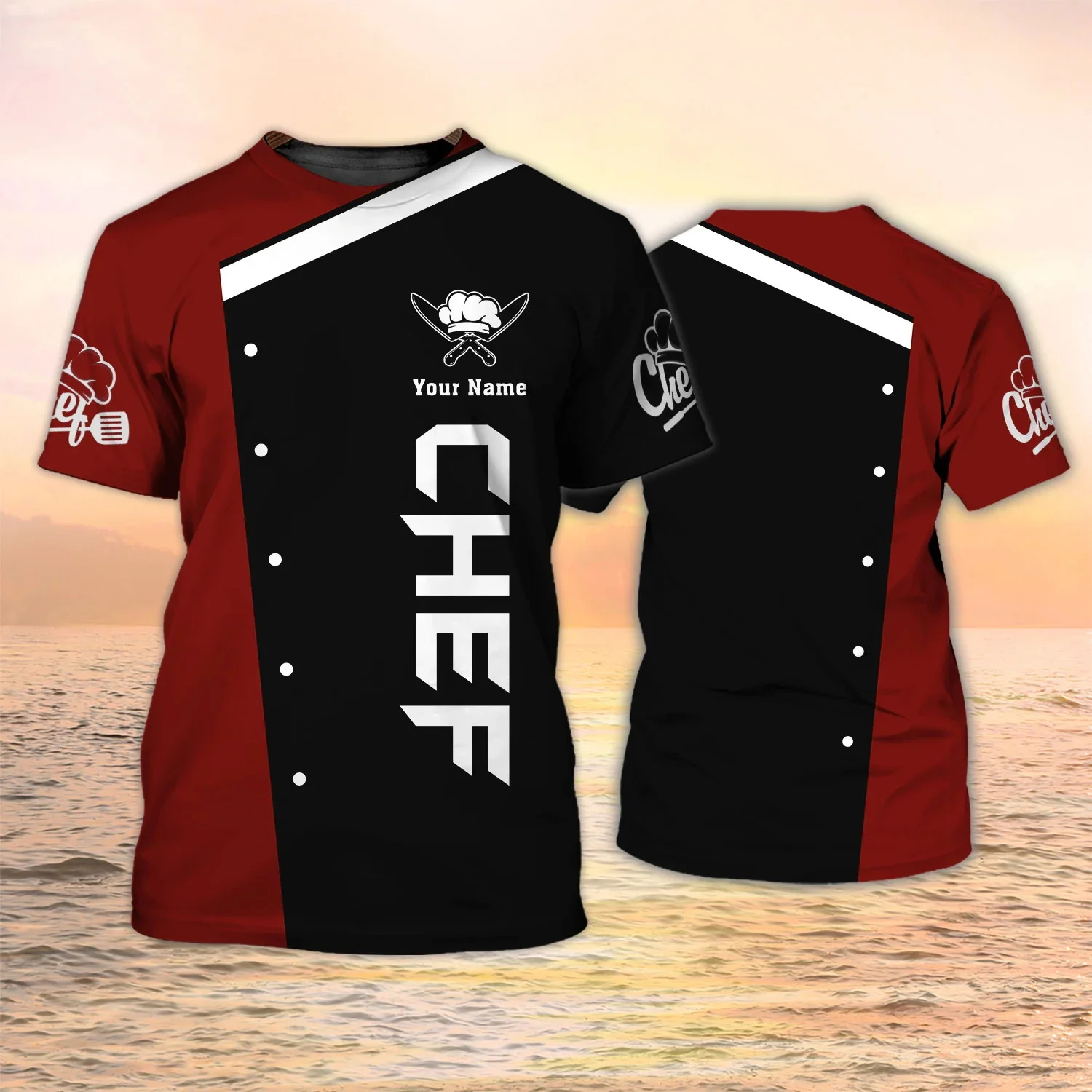 PLstar Cosmos Neueste Sommer männer T-shirt Personalisierte Name Chef 3D Gedruckt t-shirt Unisex Casual T-shirt Chef Uniformen DW119 – Detail 28